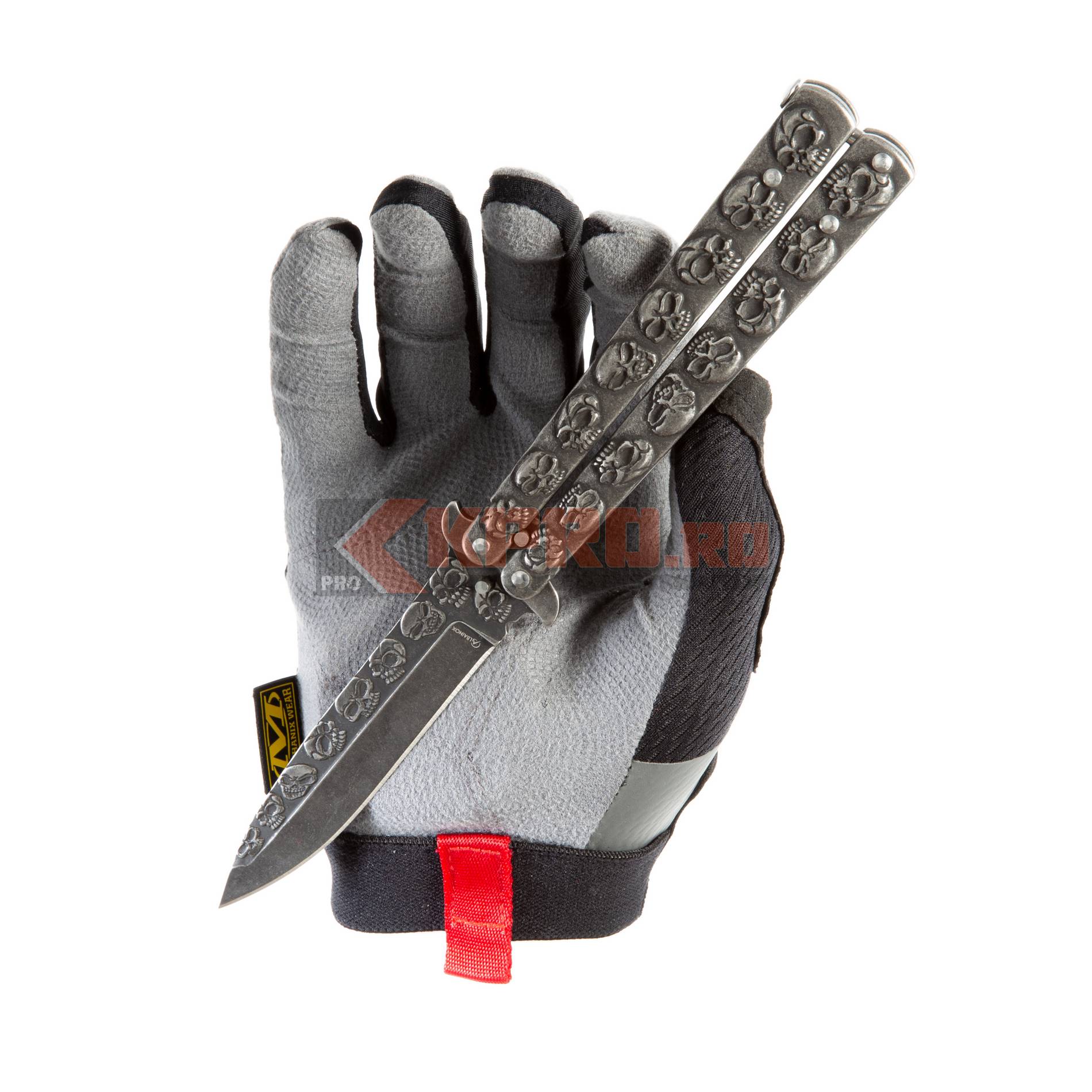 Briceag Butterfly Craniu Albainox Stone 10.5cm 02184 Briceag fluture cu craniu
