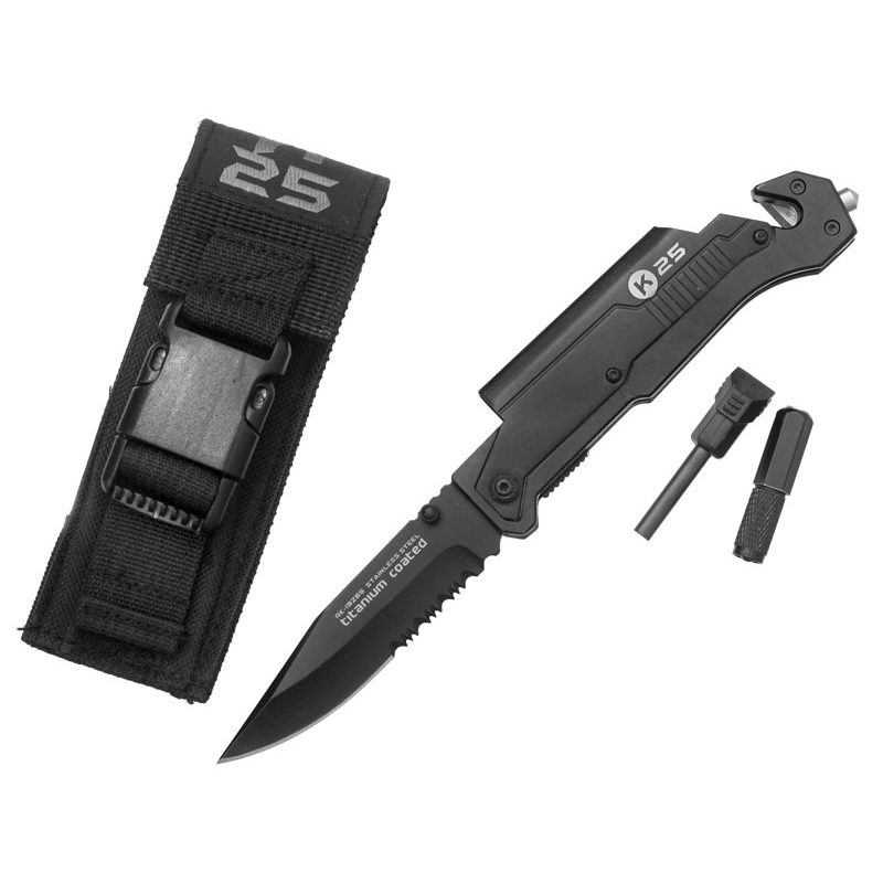 Briceag supravietuire cu amnar si lanterna K25 19265 cutit supravietuire cu amnar si lanterna