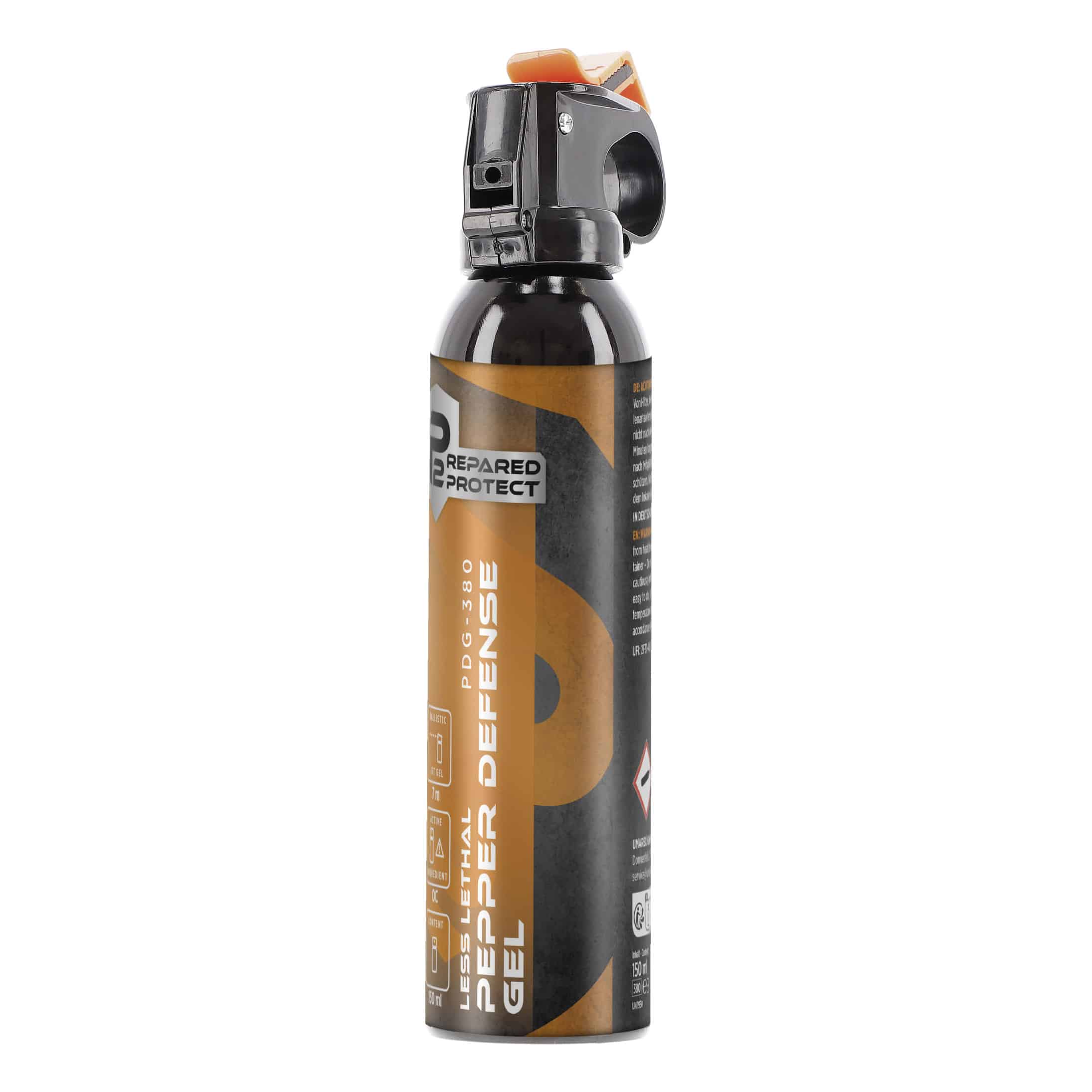 Spray cu piper P2P PDG-380 cu gel balistic 150 ml 2.2066 spray cu piper raza mare