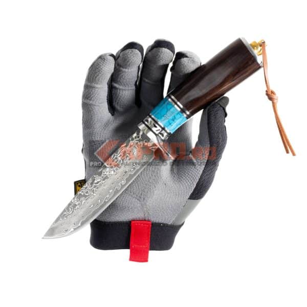 cutit damasc cu teaca din piele