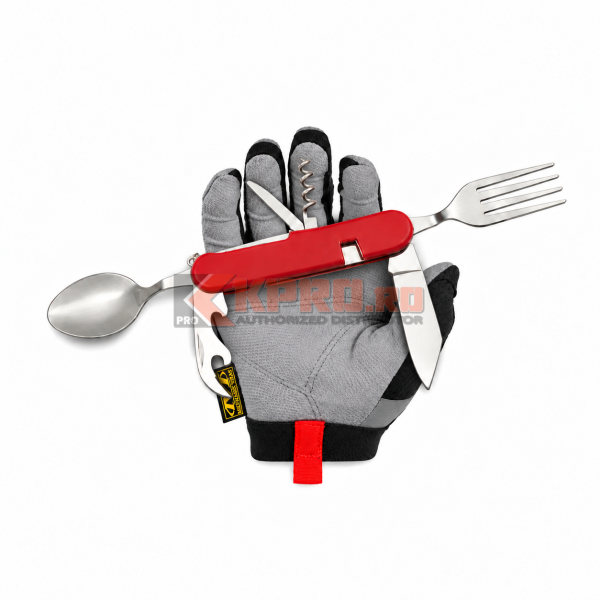 Multifunctional camping cu tacamuri Rosu Albainox 11007 ținut în mănușă, watermark KPRO.ro