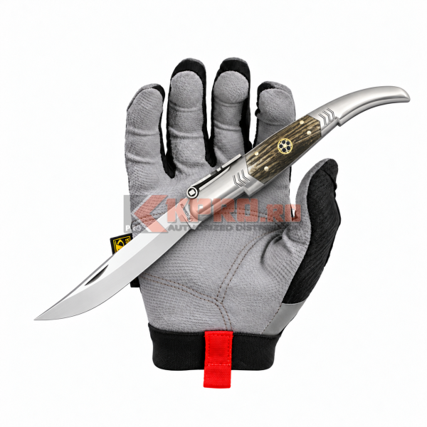 Briceag Cricket Albainox Arabe 22 Corn cerb 01723 ținut în mănușă, watermark KPRO.ro
